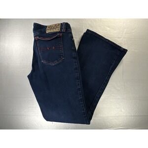 VTG MUDD Bootcut Jeans Womens 13 (32x32) Flared Hipster Low Rise Dark Wash Denim